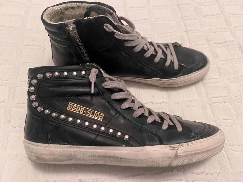 Authentic Golden Goose Slides Sneaker GGDB Size 40 Black